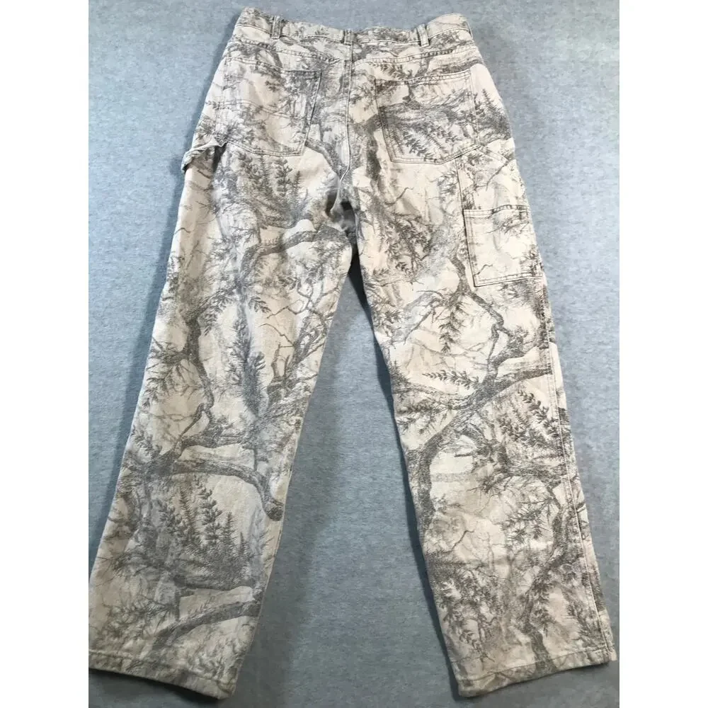 Zara Mens Light Cargo Camo Pants Size 32